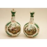 Pair of Helena Wolfsohn (Dresden) globular flasks,