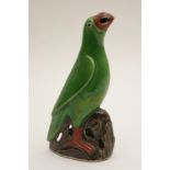 Chinese green glazed parrot, late 19th/early 20th Century,