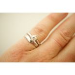 Diamond solitaire ring, brilliant cut stone of approx. 0.