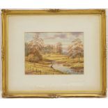 Albert Dunnington (1860-1928), Speke Hall, watercolour, signed and dated 1925, 25.5cm x 35.