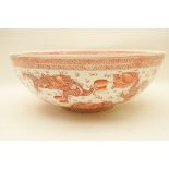 Massive Chinese porcelain eggshell bowl, late 20th Century,