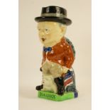 Burleigh ware John Bull Churchill toby jug, circa 1940s,