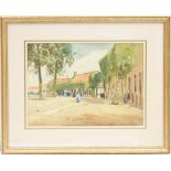 William Tatton Winter (1855-1928), Dutch town square, signed watercolour,