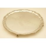 George V silver presentation salver, Birmingham 1933,