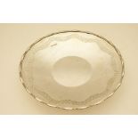 George VI silver dish, Sheffield 1947, circular form with pierced border,