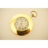 George V 18ct gold slimline pocket watch, circa 1913, silvered dial with Arabic numerals,