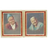 Arturo Petrocelli (Italian 1856-1926), Pair, Happy in old age, portraits of a man and woman,