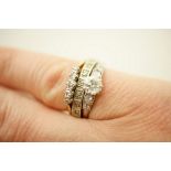 Diamond ring, old brilliant cut stone of approx. 0.