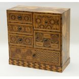 Japanese parquetry table cabinet, Taisho (1912-26),