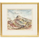 Allen Freer (b. 1926), Snowdon, pen and ink over watercolour, signed in pencil, 28.