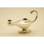 Silver lamp form table lighter, by Mappin & Webb, Birmingham 1948, 14cm, weight approx. 80g (2.