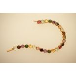 Multi-gem set riviere bracelet,