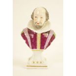 Samson of Paris porcelain bust of  Shakespeare, late 19th Century,