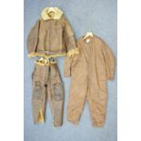 Second World War RAF flying suit, worn by 1183473 Ft. Sgt.