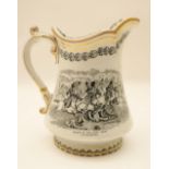 Crimean war commemorative printware jug, circa 1854-60,