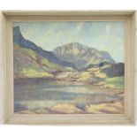 Charles Wyatt Warren (1908-1993), Llyn-y-Gader, Rhyd Ddu, oil on board, signed and inscribed verso,