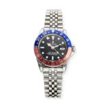 Gent's Rolex GMT Master Oyster Perpetual stainless steel wristwatch, model reference 1675,