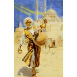 Odin Rosenvinge (1880-1957), Tunisian copper merchant, watercolour, signed, 30.5cm x 19.