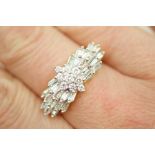 Diamond cluster ring,