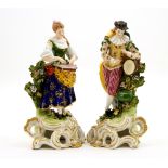 Pair of Samson of Paris porcelain figures after Derby originals,