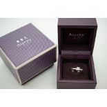 Asprey diamond solitaire ring, princess cut stone of approx. 0.