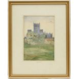 Attributed to Percy Lancaster (1878-1951), View of a cathedral, watercolour, apparently unsigned,