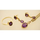 Amethyst ring set in 9ct gold, size M, gross weight 2.
