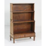 Mahogany waterfall bookcase in the Georgian style,