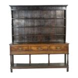 Oak dresser and plate rack, probably Montgomeryshire, late 18th Century and later,