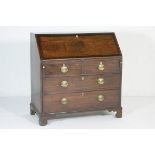 George III mahogany bureau, circa 1810,