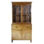 Regency mahogany secretaire bookcase, circa 1810-20,
