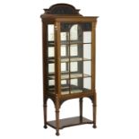 Quality late Victorian mahogany display cabinet, circa 1890,