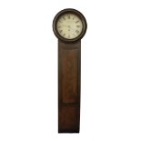 Late Regency mahogany tavern clock, circa 1830, 12'' painted convex dial with Roman numerals,