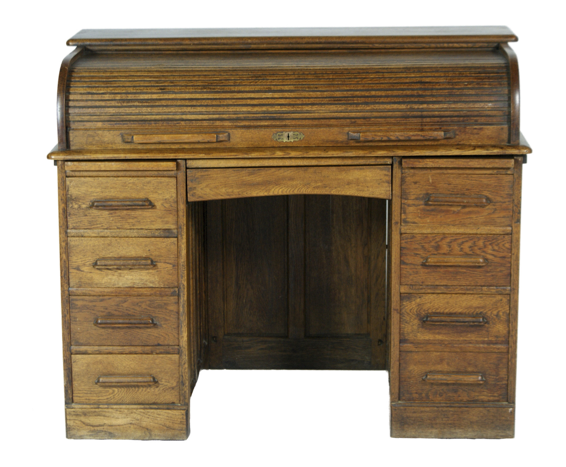 George V oak roll top desk,