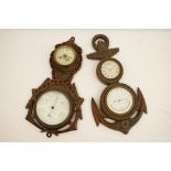 Two late Victorian aneroid barometers with a nautical flavour, including a Bott & Co.