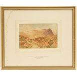 Isaac Cooke (1846-1922), Summit of Honiston Crag, signed watercolour, 16.