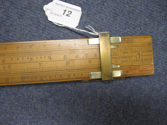 Froude's boxwood slide rule, - Image 5 of 10