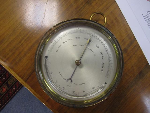 Victorian presentation brass mariner's holosteric barometer by Elliott Bros. - Image 8 of 10