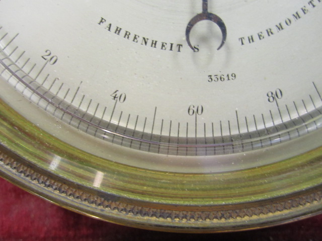 Victorian presentation brass mariner's holosteric barometer by Elliott Bros. - Image 10 of 10