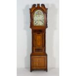 Robert Davies, Porthmadog, oak and mahogany eight day longcase clock, circa 1840-60,