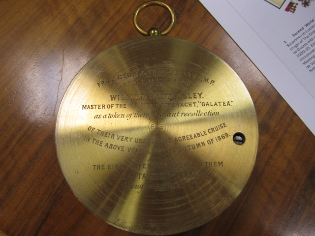 Victorian presentation brass mariner's holosteric barometer by Elliott Bros. - Image 9 of 10