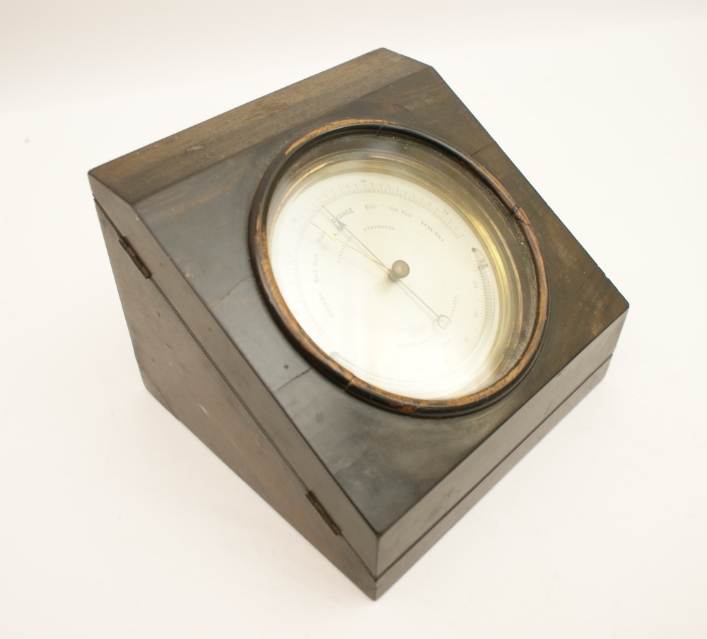 Victorian presentation brass mariner's holosteric barometer by Elliott Bros.