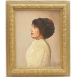 Frank Thomas Copnall (1870-1949), Profile portrait of a woman, signed oil on canvas, dated 1911,