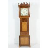 J Topham, Nantwich, oak and mahogany eight day longcase clock, circa 1830-50,