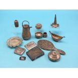 A quantity of Middle-Eastern embossed silverware, 12 items, approx. 37oz. total, together with a