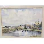 Roy Wilson - watercolour, view of Arundel, another by J. Worsdal, three other watercolours, two