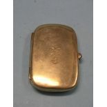A small 9ct. gold cigarette case, 48.6 grams