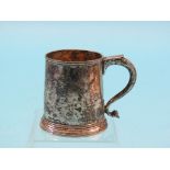 A George III silver tankard, tapering cylindrical shape, half-pint capacity, London 1804, approx.