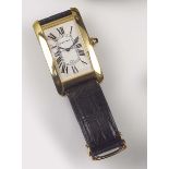 Cartier Tank Américaine Large,  orologio da polso,  con cassa in oro giallo, dimensioni 45x26 mm,