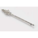 A rose-cut diamond and gold brooch montatura in oro bianco 750/1000 Starting Price: €1000